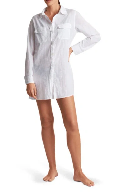 Ralph Lauren Lauren  Curshed Organic Cotton Cover-up Shirt
