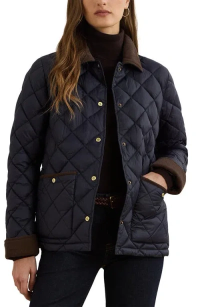 Ralph Lauren Lauren  Diamond Quilted Jacket In Blue
