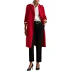 Ralph Lauren Women's Double Breasted Long Sleeve Coat In Red