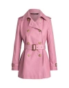 Ralph Lauren Lauren  Double-breasted Cotton-blend Trench Coat Woman Overcoat & Trench Coat Antique Ro In Pink