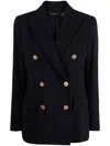 Ralph Lauren Navy Blue Col Logo Blazer In Blue