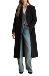 Ralph Lauren Lauren  Double Breasted Wool Blend Reefer Coat In Gray