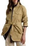 Ralph Lauren Double-faced Stretch Cotton Field Jacket In Brown