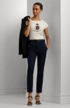Ralph Lauren Lauren  Double Faced Stretch Cotton Pants