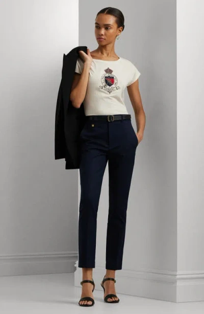 Ralph Lauren Lauren  Double Faced Stretch Cotton Pants