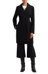 Ralph Lauren Lauren  Drape Front Crepe Jacket In Black