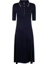 Ralph Lauren Lillianna Elbow Sleeve Day Dress In Black