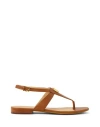 Ralph Lauren Everley Lauren Tan Calfskin Leather Toe Post Sanda