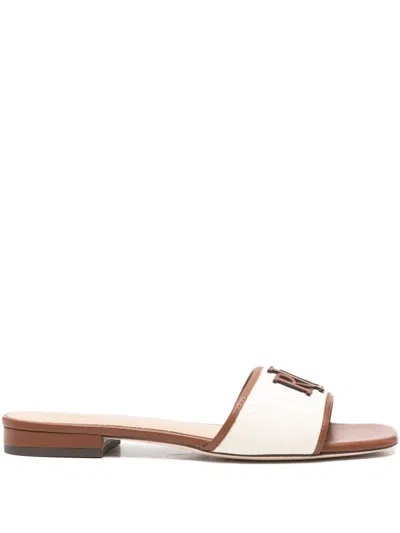 Ralph Lauren Lauren  "everley Sld2" Slide Sandals In Brown