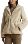 Ralph Lauren Lauren  Faux Fur Anorak In White