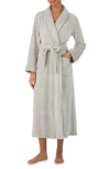 Ralph Lauren Lauren  Fleece Monogram Robe In Gray