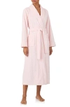 Ralph Lauren Lauren  Fleece Monogram Robe In Pink