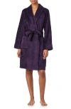 Ralph Lauren Lauren  Fleece Monogram Robe In Purple