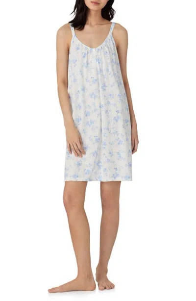 RALPH LAUREN LAUREN RALPH LAUREN FLORAL DOUBLE STRAP COTTON BLEND NIGHTGOWN