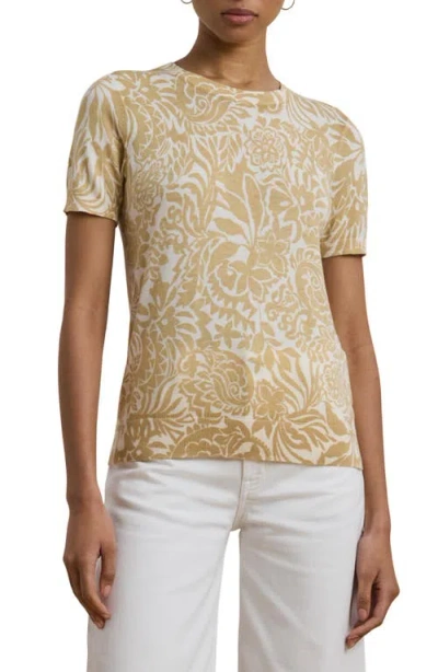 RALPH LAUREN LAUREN RALPH LAUREN FLORAL PRINT COTTON BLEND SWEATER