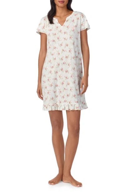 Ralph Lauren Women's Floral Flutter-sleeve Nightgown In Ivory Floral