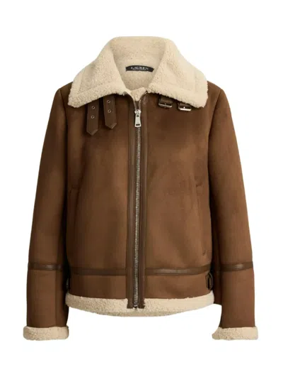 Ralph Lauren Lauren  Fx Sh Sb 24" Unlined Coat In Brown