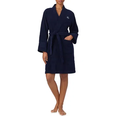 Ralph Lauren Lauren  Greenwich Cotton Terry Robe In Blue