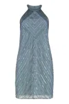 Ralph Lauren Halter Sequin Mini-dress In Green