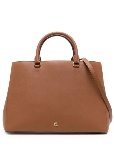 Ralph Lauren Lauren  Hanna 37 Large Satchel Bag In Brown