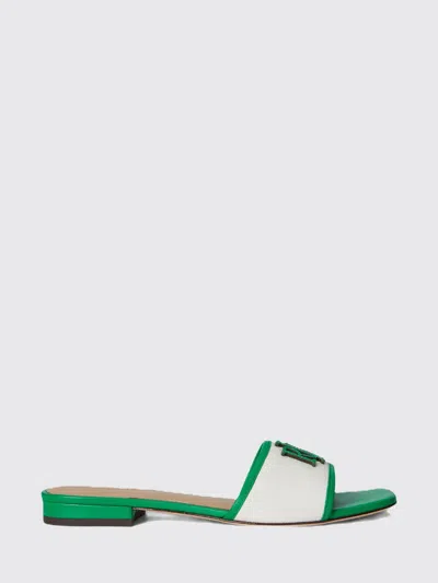 Ralph Lauren Square-toed Slippers In Green