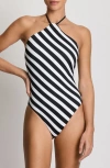 Ralph Lauren Lauren  High Neck One-piece Swimsuit In Multi