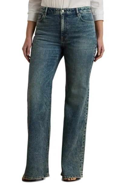 Ralph Lauren Lauren  High Waist Flare Leg Jeans In Blue