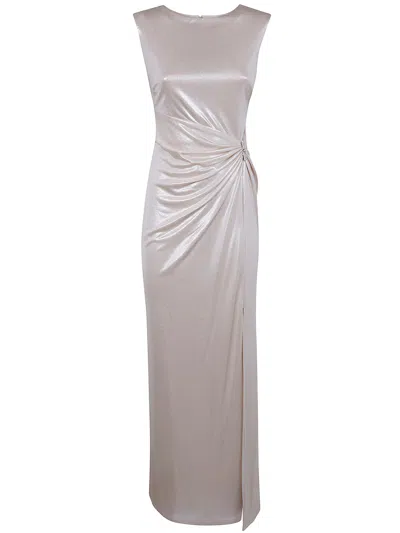 Ralph Lauren Lauren  "ilianne" Sleeveless Gown In Gray