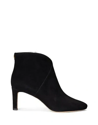 Ralph Lauren Flat Ankle Boots Lauren  Woman In Black Suede
