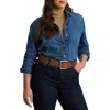 Ralph Lauren Lauren  Jamelko Denim Button-up Shirt In Blue