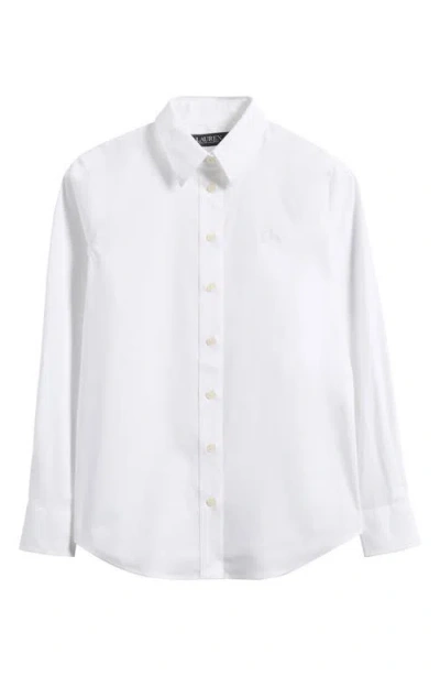 Ralph Lauren Lauren  Jamelko Stretch Poplin Shirt In White