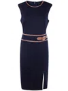 Ralph Lauren Belted Dress In Black