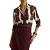 Ralph Lauren Classic Fit Equestrian-print Twill Shirt In Brown