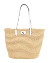 Ralph Lauren Lauren  Leather-trim Straw Large Brie Tote Bag Woman Shoulder Bag White Size - Paper Yar