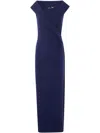 Ralph Lauren Lauren  "leonidas" Sleeveless Gown Dress In Blue