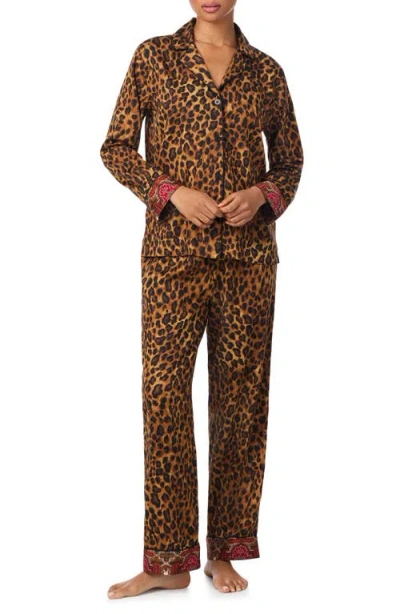 RALPH LAUREN LAUREN RALPH LAUREN LEOPARD COTTON BLEND PAJAMAS