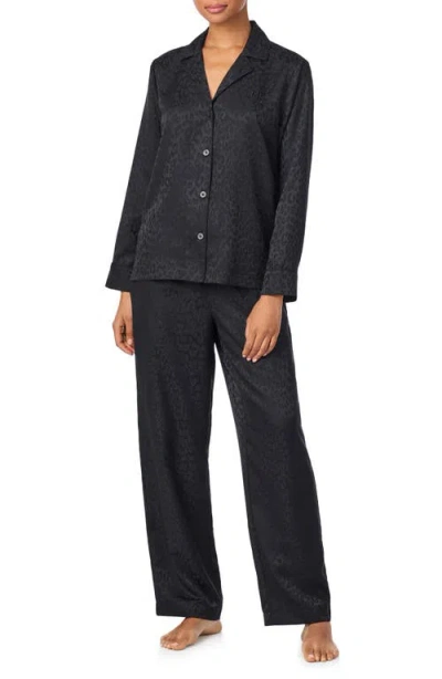 Ralph Lauren Lauren  Leopard Pattern Jacquard Pajamas In Green