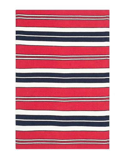 Ralph Lauren Lauren  Leopold Stripe Rug In Red