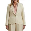 Ralph Lauren Plus Size Linen-blend Twill Blazer In Ivory Beige