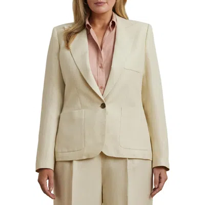 RALPH LAUREN LAUREN RALPH LAUREN LINEN BLEND TWILL BLAZER