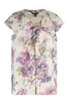 Ralph Lauren Floral Ruffle Blouse In Multi