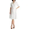 Ralph Lauren Wakana 34 Sleeve Casual Dress In White