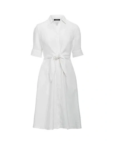 Ralph Lauren Lauren  Linen Shirtdress Woman Midi Dress White Size 0 Linen