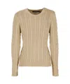 Polo Ralph Lauren Sweater With Embroidered Logo In Nude