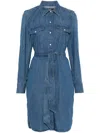 Ralph Lauren Denim Midi Dress In Blue