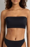 Ralph Lauren Lauren  Longline Bandeau Bikini Top In Black