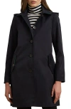 Ralph Lauren Lauren  Longline Raincoat With Removable Hood In Blue