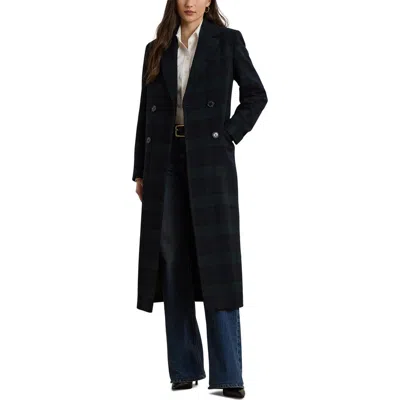 Ralph Lauren Lauren  Longline Wool Blend Coat In Black