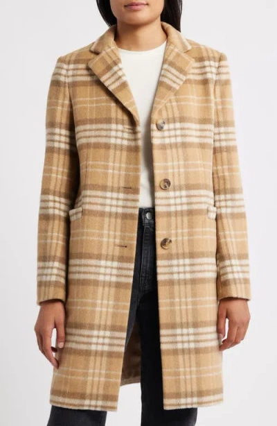 Ralph Lauren Lauren  Longline Wool Blend Coat In Brown