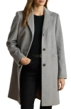Ralph Lauren Lauren  Longline Wool Blend Coat In Gray